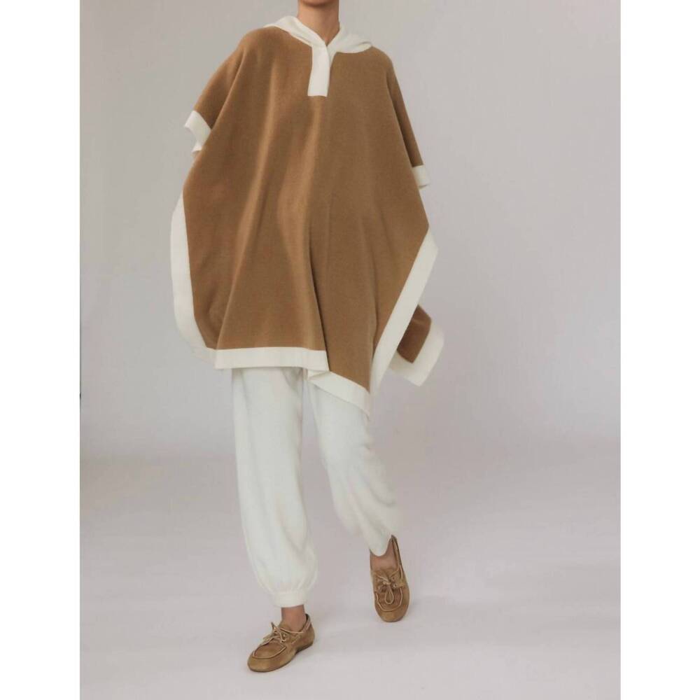 NEW MADELEINE THOMPSON hawk pull-on poncho in camel